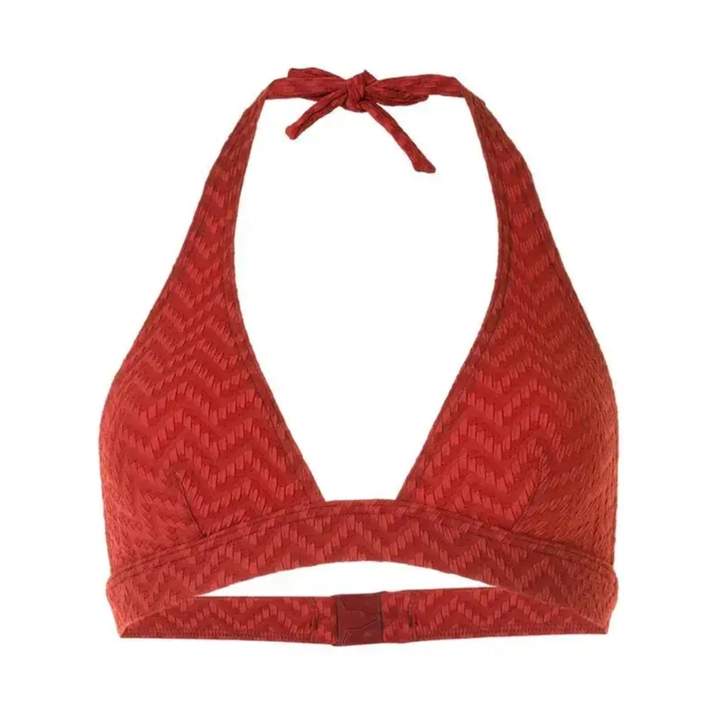 Eres Ginger Orange Halter Bikini Top Size 12